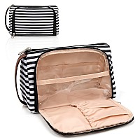 CUBETASTIC Small Makeup Bag, Makeup Pouch, Travel Cosmetic Organizer for Women and Girls (Oxford Cloth, Black)