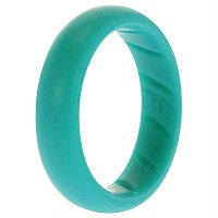 ROQ Silicone Wedding Ring - Basic Turquoise, Size 7