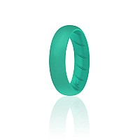 ROQ Silicone Wedding Ring - Basic Turquoise, Size 7