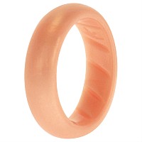 ROQ Silicone Wedding Ring - Basic Rose Gold, 4mm