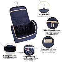 Ccidea Cosmetic Bag Makeup Bag For Women Handportabletravel Large Toiletry Bag Organizer Navy Blue