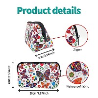 Ajltpa Cosmetic Bag Waterproof Neoprene Zipper Pouch Travel Portable Toiletry Makeup Bags Organizer Case For Women And Girls Bu