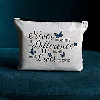 Jiuweihu Inspirational Gift Cosmetic Bag For Women Thankyou Gift Birthday Gift For Friends Sisters Gift From Sisters Christm