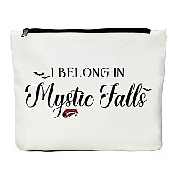 Jiuweihu Vampire Diaries Makeup Bag American Vampire Movie Love Story Fans Gifts For Women Friend Sister Bestie Cousin Girls