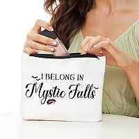 Jiuweihu Vampire Diaries Makeup Bag American Vampire Movie Love Story Fans Gifts For Women Friend Sister Bestie Cousin Girls