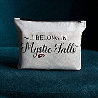 Jiuweihu Vampire Diaries Makeup Bag American Vampire Movie Love Story Fans Gifts For Women Friend Sister Bestie Cousin Girls