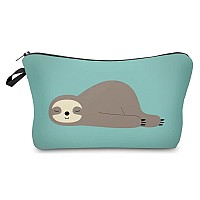 Deanfun Makeup Case Small, Cosmetic Zipper Bag Waterproof for Purse Mini, Women Cute Traveling Accessories Pouch for Ladies Thanksgiving Christmas Gifts(Marine Animal D2-51806)