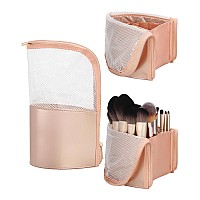 Monstina Makeup Brush Holder Bag Portable Makeup Brush Cup Organizer Bag Waterproof Standup Makeup Brush Pouchprofessional A