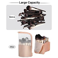 Monstina Makeup Brush Holder Bag Portable Makeup Brush Cup Organizer Bag Waterproof Standup Makeup Brush Pouchprofessional A