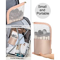 Monstina Makeup Brush Holder Bag Portable Makeup Brush Cup Organizer Bag Waterproof Standup Makeup Brush Pouchprofessional A