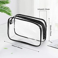 18 Pack Clear Makeup Bags Clear Cosmetic Bag Pvc Plastic Zippered Pouches Portable Toiletry Bags For Women Men Travel Vacation B