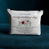 Jiuweihu Bridal Shower Gift Mother Bridal Cosmetic Bag Mother Of The Bride Giftfor My Mother On My Wedding Daythank You Gift F