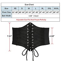 Leacoolkey Laceup Cinch Belt Women Corset Waist Belt Tied Corset Elastic Belt Obi Belt For Women For Dress Halloween Access