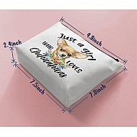 Biuniuring Chihuahua Gift For Women Dog Lover Gift Dog Nanny Gift Chihuahua Makeup Bag Who Loves Chihuahuas Cosmetic Bag