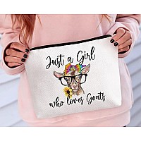 Biuniuring Goat Gifts For Goat Lovers Cosmetic Bag Gifts For Goat Lovers Goat Makeup Bag Who Loves Goats Cosmetic Bag