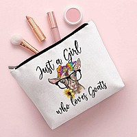 Biuniuring Goat Gifts For Goat Lovers Cosmetic Bag Gifts For Goat Lovers Goat Makeup Bag Who Loves Goats Cosmetic Bag