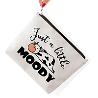 Biuniuring Cow Gifts For Cow Lovers Cow Gifts For Women Cow Accessories Cosmetic Bag Cow Makeup Bag Who Loves Moody Cosmetic