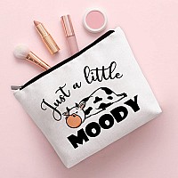 Biuniuring Cow Gifts For Cow Lovers Cow Gifts For Women Cow Accessories Cosmetic Bag Cow Makeup Bag Who Loves Moody Cosmetic