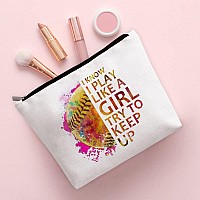 Biuniuring Softball Gifts For Women Baseball Gifts For Women Softball And Baseball Lover Cosmetic Bag Gift Softball Makeup Ba