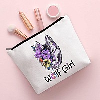 Biuniuring Wolf Gifts For Women Wolves Gifts For Women Wolf Gift For Wolf Lovers Wolves Makeup Bag Wolf Cosmetic Bag