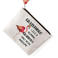 Grandma Gift Mothers Day Gift For Grandma Mom Flamingo Gift For Flamingo Lovers Zipper Makeup Bag Grammingo Like A Normal G