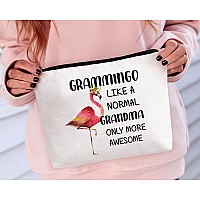 Grandma Gift Mothers Day Gift For Grandma Mom Flamingo Gift For Flamingo Lovers Zipper Makeup Bag Grammingo Like A Normal G