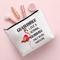 Grandma Gift Mothers Day Gift For Grandma Mom Flamingo Gift For Flamingo Lovers Zipper Makeup Bag Grammingo Like A Normal G