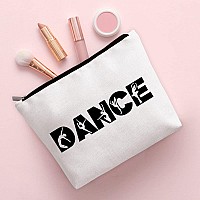 Biuniuring Dance Teacher Appreciation Gifts Dancer Cosmetic Bag Gifts Dance Gifts For Women Dance Moms Gift Zipper Makeup Ba