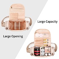 Ethereal Large Makeup Bag Rose Gold Travel Makeup Bag With Shoulder Strap Toiletry Bag For Women Waterproof Cosmetic Travel Bag