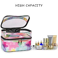 Imerelez Cosmetic Bag Makeup Bag Travel Cosmetic Bags For Women Makeup Bags Cases Portable Waterproof Foldable (Tie-Dye)