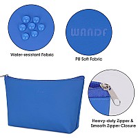 Wandf Cosmetic Bag For Women Makeup Bag Organizer Mini Makeup Pouch For Purse Water Resistant Girls Giftpure Navy Blue