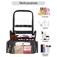 Relavel Extra Large Makeup Case And Makeup Brush Holder Bag Professional Makeup Organizer Large Capacity With Adjustable Divid