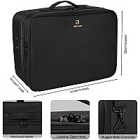 Relavel Extra Large Makeup Case And Makeup Brush Holder Bag Professional Makeup Organizer Large Capacity With Adjustable Divid