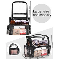 Relavel Extra Large Makeup Case And Makeup Brush Holder Bag Professional Makeup Organizer Large Capacity With Adjustable Divid