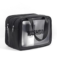 Translucent Wash Toiletry Bag Pvc Waterproof Makeup Bag Large Clear Travel Toiletry Organizer Bag Waterproof Draining Clea