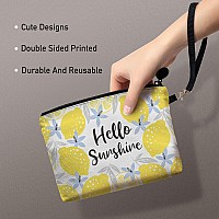 Hglian Lemon Travel Makeup Baginspirational Cosmetic Toiletry Accessories Organizercute Zipper Pouch For Pursegifts For Women