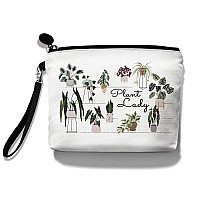 Hglian Plant Lover Gifts Makeup Bag Cosmetic Bag Cute Zipper Wristlet Pouch For Purse Toiletries Travel Accessories Organizer Bi