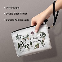 Hglian Plant Lover Gifts Makeup Bag Cosmetic Bag Cute Zipper Wristlet Pouch For Purse Toiletries Travel Accessories Organizer Bi