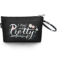 Gloppie Small Makeup Bag Sunscreen Bag Little Personal Bag For Purse Must Have Purse Essentials Black