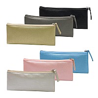 Sumdirect Pu Leather Cosmetic Pencil Bags Small Soft Makeup Pouch With Zipper Simple Comestic Organizer