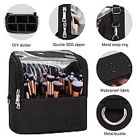 Relavel Extra Large Makeup Case And Makeup Brush Holder Bag Oversized Threelayer Makeup Storage Organizer Large Capacity With