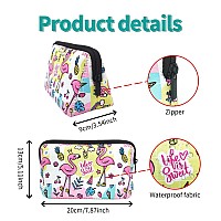 Ajltpa Cosmetic Bag Waterproof Neoprene Zipper Pouch Travel Portable Toiletry Makeup Bags Organizer Case For Women And Girls Cu