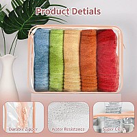 Tisratok 12 Pcs Clear Toiletry Bag For Women Men Transparent Cosmetic Bag For Travel Makeup Organizer Tsa Approved Pouch Oran