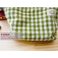 Happyheidi Women Checkered Canvas Makeup Bag Cosmetic Pouch Make Up Travel Purse Organizer Cute Green Plaid