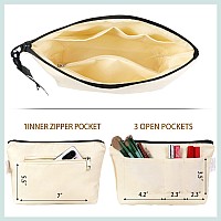 BeeGreen Makeup Bag with Liner and Inner Zipper Pocket and 11.8