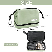 Queboom Travel Makeup Bag Cosmetic Bag Makeup Bag Toiletry Bag For Women And Men Large Green