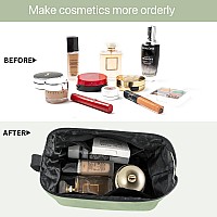 Queboom Travel Makeup Bag Cosmetic Bag Makeup Bag Toiletry Bag For Women And Men Large Green