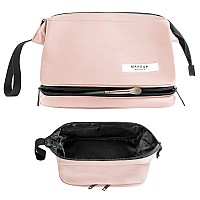 Queboom Travel Makeup Bag Cosmetic Bag Makeup Bag Toiletry Bag For Women And Girls (Pink-L)