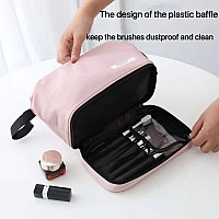 Queboom Travel Makeup Bag Cosmetic Bag Makeup Bag Toiletry Bag For Women And Girls (Pink-L)