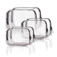 Clear Travel Bags for Toiletries, Lightweight Clear Toiletry Bag, Multipurpose Transparent TSA Cosmetic Bag Clear Pouch For Traveling-6 Pack